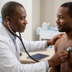 doctor examining a patient heart