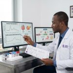 A doctor running an endocrinology diagnosis